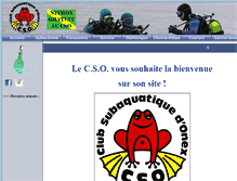 Tablet Screenshot of cso-plongee.com